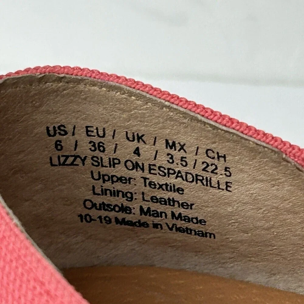 New Gentle Souls by Kenneth Cole Women's Lizzy Espadrille Flats size 6 Pink Shoe